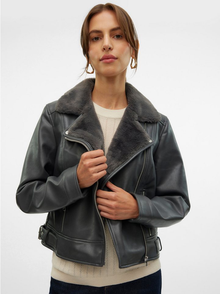 Vero Moda Lederimitatjacke VMHAILEY SHORT COATED JACKET von Vero Moda
