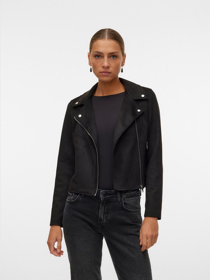 Vero Moda Lederimitatjacke VMJOSE SHORT FAUX SUEDE JACKET GA NOOS mit asymetrischem Reißverschluss von Vero Moda