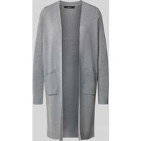Vero Moda Longline Cardigan aus Viskose-Mix Modell 'SABA' in Mittelgrau Melange, Größe M von Vero Moda