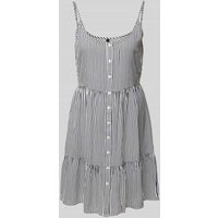 Vero Moda Loose Fit A-Linien-Kleid aus reiner Viskose Modell 'BUMPY' in Dunkelblau, Größe L von Vero Moda