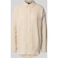 Vero Moda Loose Fit Hemdbluse aus reiner Baumwolle Modell 'NATALI NIA' in Sand, Größe S von Vero Moda