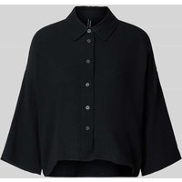 Vero Moda Loose Fit Hemdbluse aus reiner Baumwolle Modell 'NATALI' in Black, Größe XL von Vero Moda