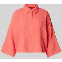 Vero Moda Loose Fit Hemdbluse aus reiner Baumwolle Modell 'NATALI' in Hellrot, Größe XL von Vero Moda