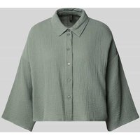 Vero Moda Loose Fit Hemdbluse aus reiner Baumwolle Modell 'NATALI' in Schilf, Größe L von Vero Moda