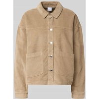 Vero Moda Loose Fit Hemdjacke aus reiner Baumwolle Modell 'JAMIE' in Sand, Größe L von Vero Moda