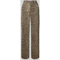 Vero Moda Loose Fit Jeans mit Animal Print Modell 'TESSA' in Mittelbraun, Größe 25/32 von Vero Moda
