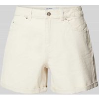 Vero Moda Loose Fit Jeansshort in unifarbenem Design Modell 'ZURI' in Ecru, Größe M von Vero Moda