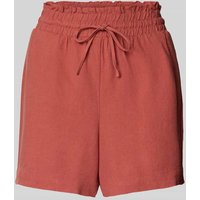 Vero Moda Loose Fit Shorts aus Viskose-Leinen-Mix Modell 'MYMILO' in Hellrot, Größe S von Vero Moda
