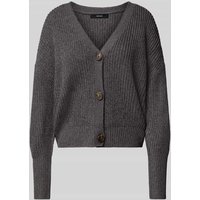 Vero Moda Loose Fit Strickjacke mit Schmuckknöpfen Modell 'LEA' in Anthrazit, Größe L von Vero Moda