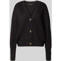 Vero Moda Loose Fit Strickjacke mit Schmuckknöpfen Modell 'LEA' in Black, Größe M von Vero Moda