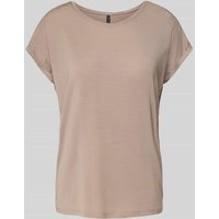 Vero Moda Loose Fit T-Shirt aus Lyocell-Mix Modell 'AVA' in Sand, Größe M von Vero Moda