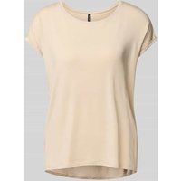 Vero Moda Loose Fit T-Shirt aus Lyocell-Mix Modell 'AVA' in Taupe, Größe M von Vero Moda