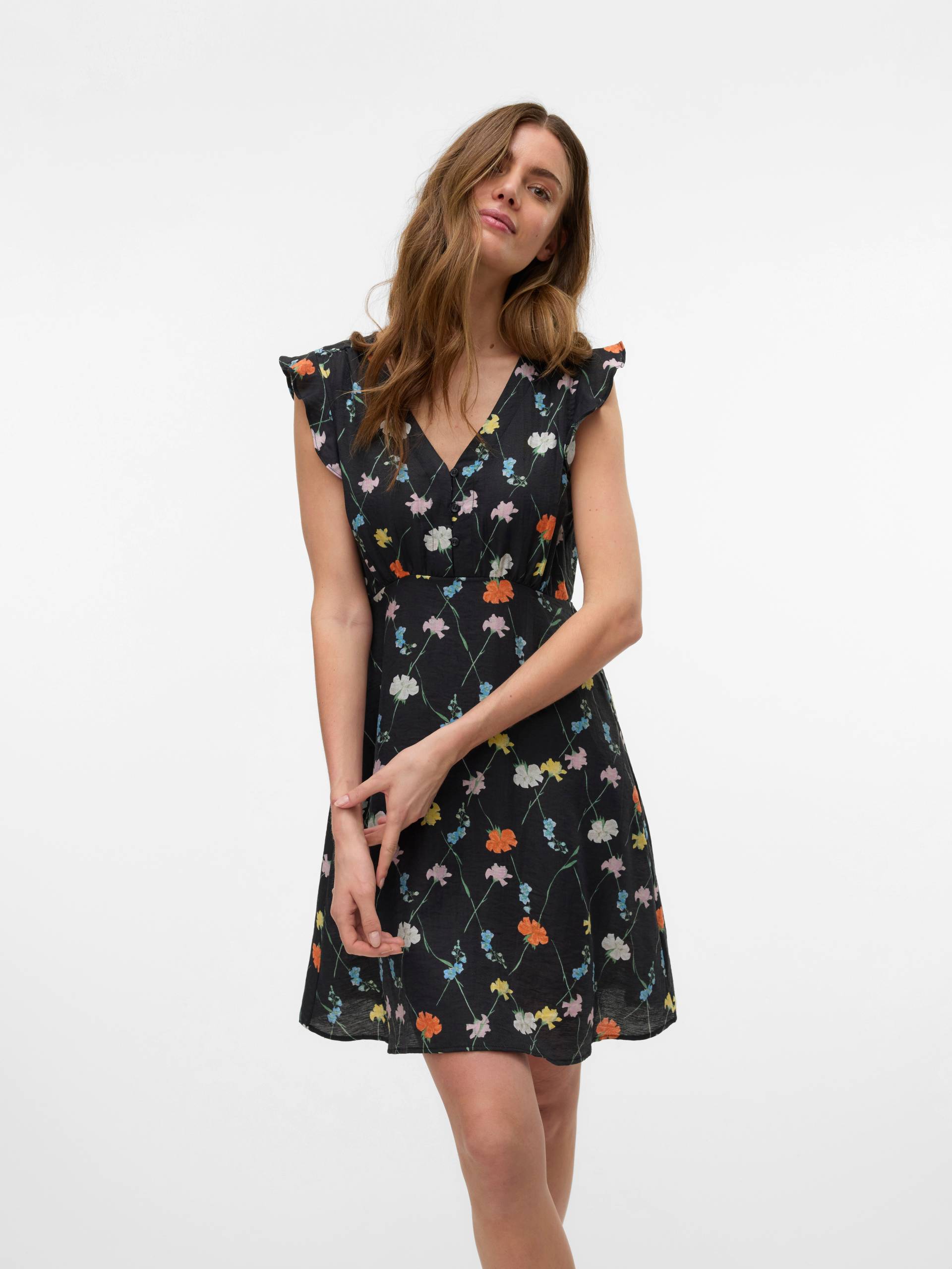 Vero Moda Maxikleid "VMFLORA OLGA CS SHORT DRESS WVN GA" Sommerkleid von Vero Moda