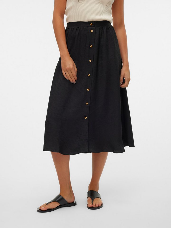 Vero Moda Maxirock VMMELANEY HW BUTTON CALF SKIRT WVN NOOS von Vero Moda