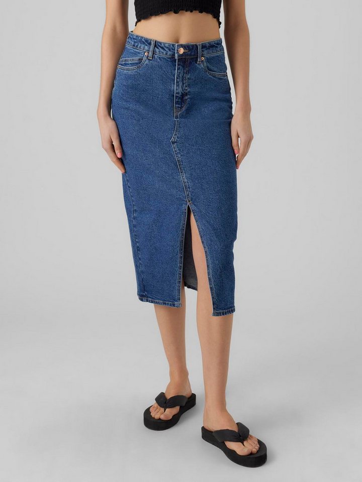 Vero Moda Maxirock VMVERI HR CALF DENIM SKIRT GA NOOS von Vero Moda