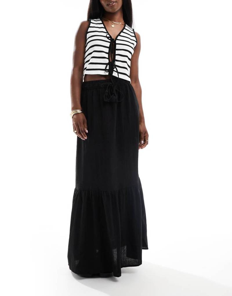 Vero Moda - Maxirock in Schwarz im Boho-Stil von Vero Moda
