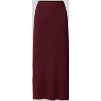 Vero Moda Fließender Midi-Strickrock mit Gehschlitz Modell 'WHITNEY' in Bordeaux, Größe M von Vero Moda