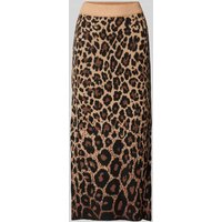 Vero Moda Fließender Midi-Strickrock mit Gehschlitz Modell 'WHITNEY' in Camel, Größe XS von Vero Moda