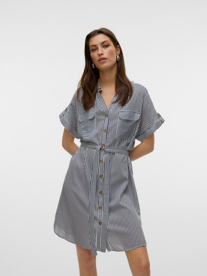 Vero Moda Midikleid VMBUMPY SS SHORT SHIRT DRESS WVN GA NOOS Sommerkleid von Vero Moda