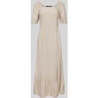 Vero Moda Midikleid mit Karree-Ausschnitt Modell 'MYMILO' in Taupe, Größe L von Vero Moda