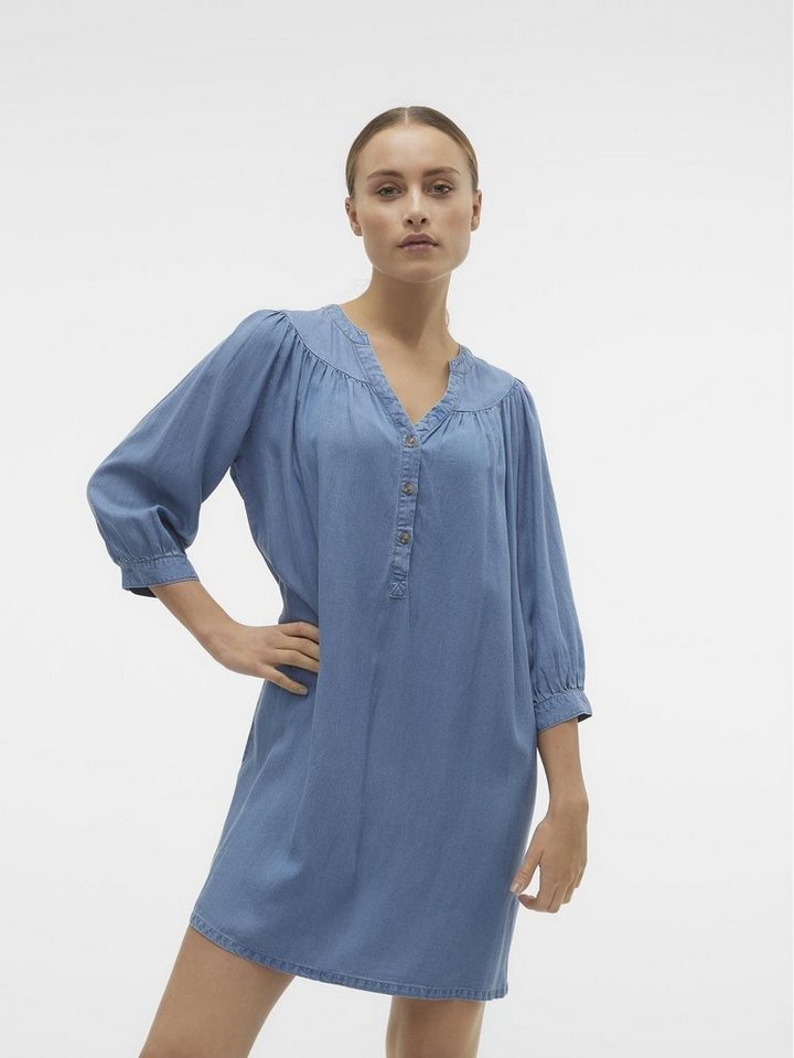 Vero Moda Minikleid VMBREE 3/4 LOOSE TUNIC GA Sommerkleid, im Denim Look von Vero Moda