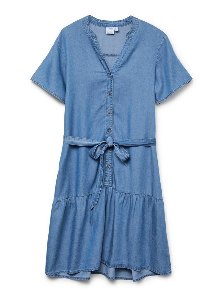 Vero Moda Minikleid VMFLEUR SS SHORT BELT TENCEL DRESS GA Sommerkleid von Vero Moda
