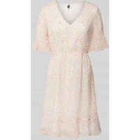 Vero Moda Minikleid mit Allover-Muster Modell 'SMILLA' in Beige, Größe L von Vero Moda