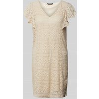 Vero Moda Minikleid mit V-Ausschnitt Modell 'MAYA' in Beige, Größe L von Vero Moda