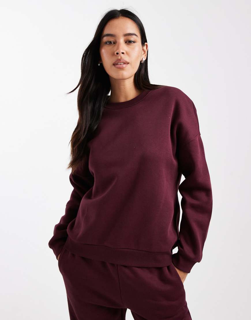 Vero Moda - Oversize-Sweatshirt in Burgunderrot, Kombiteil von Vero Moda