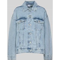 Vero Moda Oversized Jeansjacke aus Baumwoll-Mix Modell 'TESSA' in Hellblau, Größe M von Vero Moda