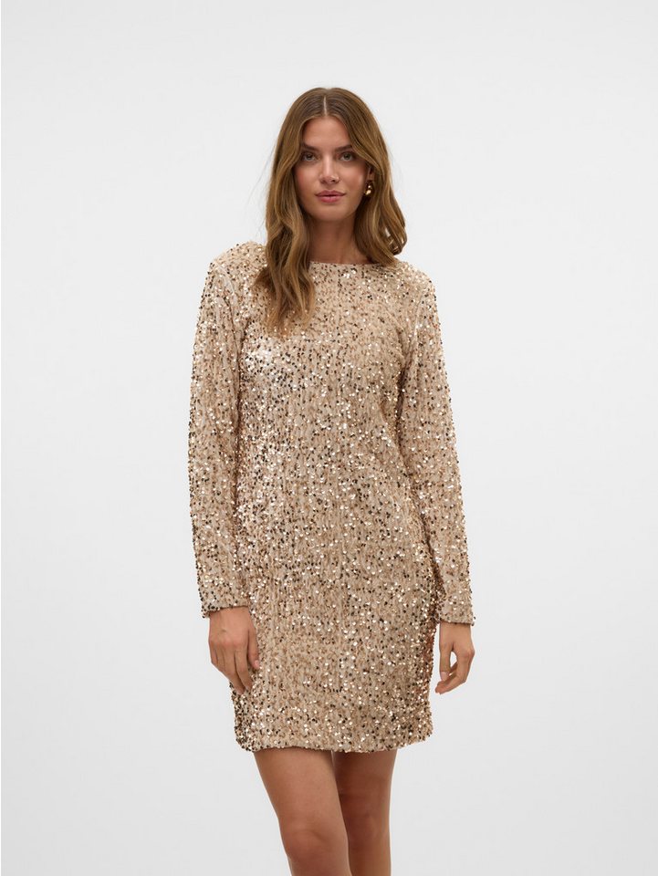 Vero Moda Partykleid VMBELLA LS SHORT 2-WAY DRESS JRS mit Glitzer Pailletten von Vero Moda