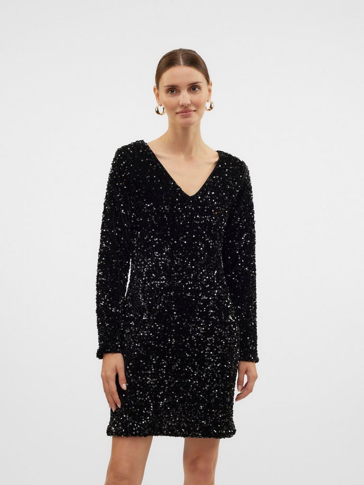 Vero Moda Partykleid VMBELLA LS SHORT 2-WAY DRESS JRS mit Glitzer Pailletten von Vero Moda