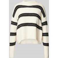 Vero Moda Regular Fit Pullover mit Streifenmuster Modell 'DAZZLE' in Beige, Größe XL von Vero Moda
