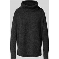 Vero Moda Pullover mit Wasserfall-Ausschnitt aus weichem Material-Mix Modell 'DOFFY' in Metallic Black, Größe L von Vero Moda