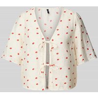 Vero Moda Regular Fit Bluse aus Viskose-Mix Modell 'ODETTE' in Weiss, Größe L von Vero Moda