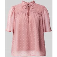 Vero Moda Regular Fit Bluse mit Spitzendetail Modell 'LEAH' in Altrosa, Größe M von Vero Moda