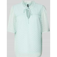 Vero Moda Regular Fit Bluse mit Spitzendetail Modell 'LEAH' in Schilf, Größe L von Vero Moda