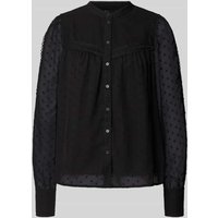 Vero Moda Regular Fit Chiffon-Bluse mit Dobby-Struktur Modell 'LEAH ANNIKA' in Black, Größe XS von Vero Moda