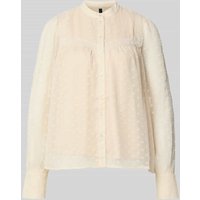 Vero Moda Regular Fit Chiffon-Bluse mit Dobby-Struktur Modell 'LEAH ANNIKA' in Ecru, Größe M von Vero Moda