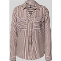 Vero Moda Regular Fit Hemdbluse aus reiner Viskose Modell 'BUMPY' in Bordeaux, Größe M von Vero Moda