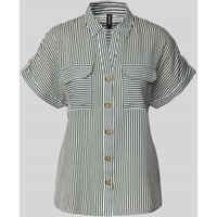 Vero Moda Regular Fit Hemdbluse aus reiner Viskose Modell 'BUMPY' in Dunkelgruen, Größe M von Vero Moda