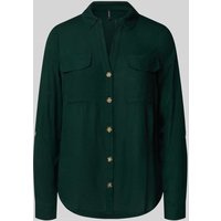 Vero Moda Regular Fit Hemdbluse aus reiner Viskose Modell 'BUMPY' in Dunkelgruen, Größe XS von Vero Moda