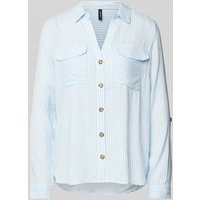 Vero Moda Regular Fit Hemdbluse aus reiner Viskose Modell 'BUMPY' in Hellblau, Größe M von Vero Moda