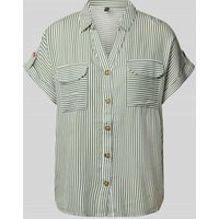 Vero Moda Regular Fit Hemdbluse aus reiner Viskose Modell 'BUMPY' in Mint, Größe L von Vero Moda