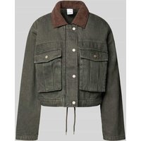 Vero Moda Regular Fit Jeansjacke aus reiner Baumwolle Modell 'SAYLOR' in Oliv, Größe M von Vero Moda