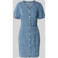 Vero Moda Regular Fit Jeanskleid aus Baumwoll-Viskose-Mix Modell 'JANET' in Hellblau, Größe L von Vero Moda