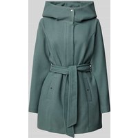 Vero Moda Regular Fit Mantel in Filz-Optik mit Bandkragen Modell 'POPLIVA' in Schilf, Größe XS von Vero Moda