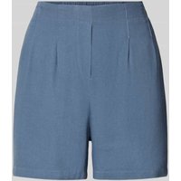 Vero Moda Regular Fit Shorts aus Viskose-Leinen-Mix Modell 'JESMILO' in Rauchblau, Größe XL von Vero Moda