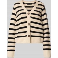Vero Moda Regular Fit Strickjacke aus reiner Baumwolle Modell 'Calla' in Offwhite, Größe M von Vero Moda