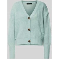 Vero Moda Regular Fit Strickjacke mit Ballonärmeln Modell 'LEA' in Schilf, Größe XS von Vero Moda